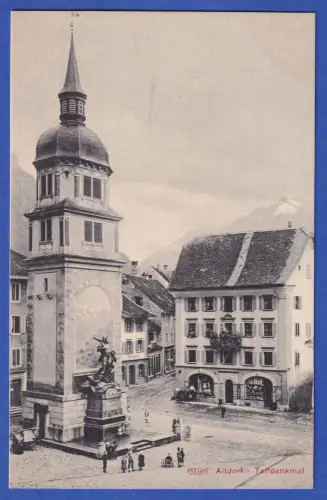 Alte AK Altdorf (Kanton Uri) Tell-Denkmal