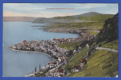 Alte AK Territet - Montreux - Clarens am Genfersee Nordostufer O GENF 1914