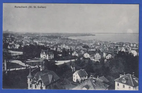 Alte AK Rorschach (Kanton St. Gallen) Stadtansicht mit Bodensee