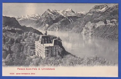 Alte AK Morschach am Vierwaldstätter See Grandhotel Palace Axen-Fels