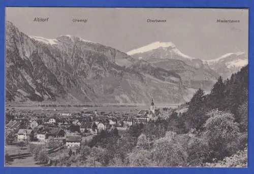 Alte AK Altdorf (Kanton Uri) Ortsansicht mit Bergpanorama