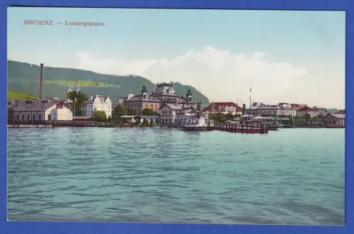 Alte AK Bregenz Schiffsanlegesteg am Bodensee 1920