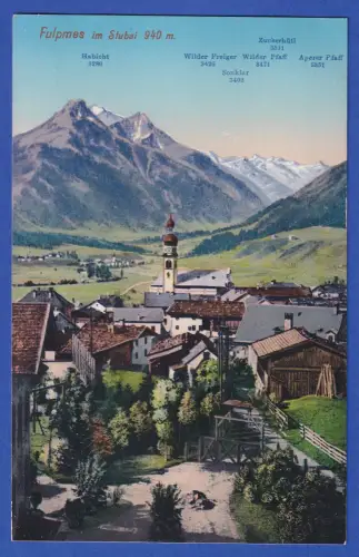 Alte AK Fulpmes im Stubaital Ortsansicht und Bergpanorama 1921