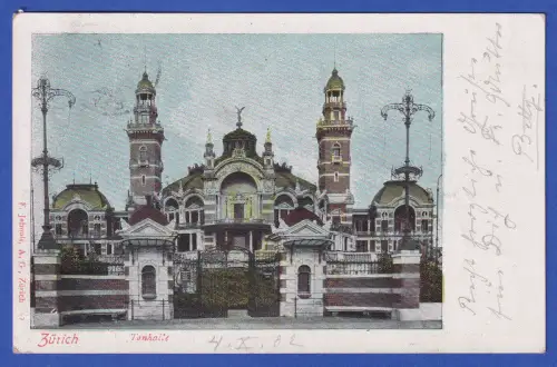 Alte AK Zürich Tonhalle 1902