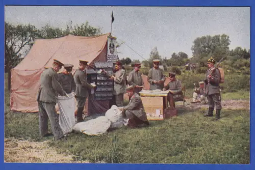 Alte AK Feldpoststelle der III. Armee in der Champagne 1. Weltkrieg 1918