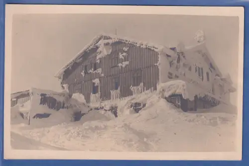 Alte AK Riesengebirge Krummhübel Prinz-Heinrich-Baude ungel. datiert 1924