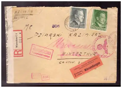 Generalgouvernement 1943 Brief 022654