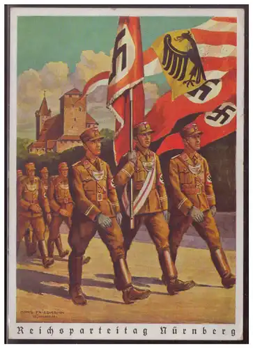 [Propagandapostkarte] Propagandakarte Reichsparteitag Nürnberg, gelaufen vom Reichsparteitag Nürnberg am 11.9.1938. 