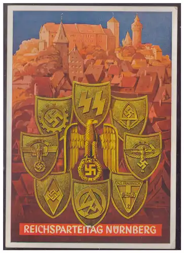 [Propagandapostkarte] Propagandakarte Reichsparteitag Nürnberg, gelaufen vom Reichsparteitag Nürnberg am 12.9.1936. 