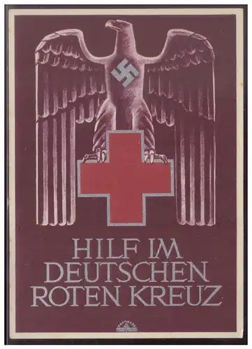 [Propagandapostkarte] Propagandakarte, Hilf im Deutschen Roten Kreuz, blanco gestempelt mit SST München am 29.6.1941. 