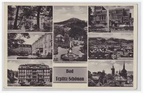[Echtfotokarte schwarz/weiß] Bad Teplitz- Schönau. 