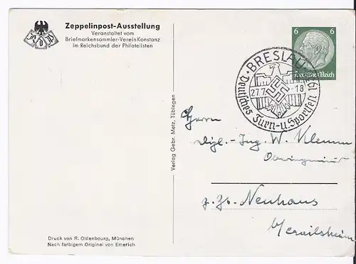 [Propagandapostkarte] Zeppelinpost, Konstanz. 
