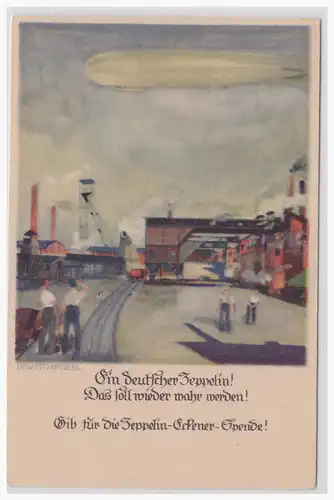 [Werbepostkarte] Zeppelin- Eckner- Spende. 