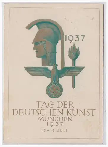 [Propagandapostkarte] Tag der Deutschen Kunst, München 1937, SST München. 