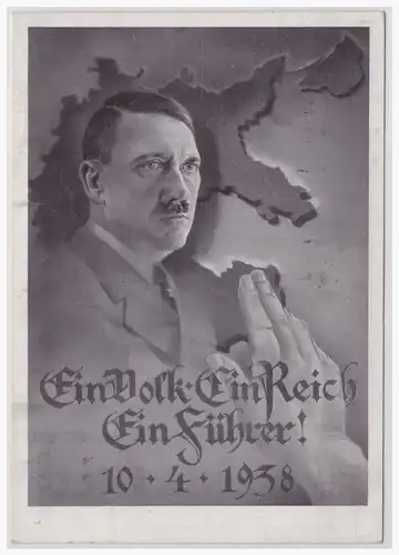 [Propagandapostkarte] Ein Volk, Ein Reich, Ein Führer. 