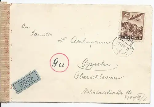 Slowakei  Brief 001313