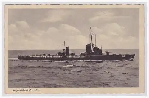 [Propagandapostkarte] DT- Reich (001360) PropagandakarteDeutsche Reichsmarine, Torpedoboot Kondor, ungebraucht. 