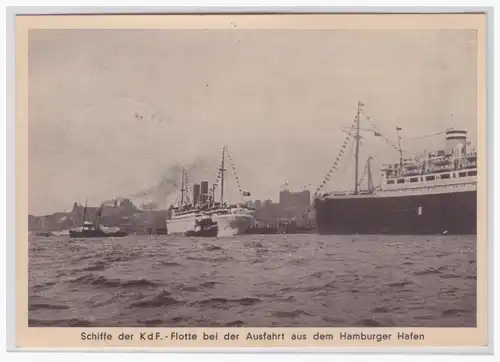 [Propagandapostkarte] Dt.- Reich (001373) Propagandakarte Reichstagung der NSG Kraft durch Freude, blanco gestempelt mit SST Hamburg vom 13.6. 