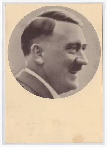 [Propagandapostkarte] DT-Reich (001417) Propagandakarte aus der Serie Männer der Zeit "Unser Führer Adolf Hitler" mit 2 versch. SST. 