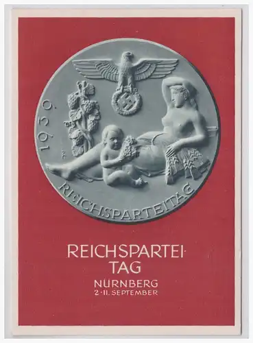 [Propagandapostkarte] Dt- Reich (001421) Propaganda Ganzsache Reichsparteitag Nürnberg 2.-11.9.1939 ungebraucht. 