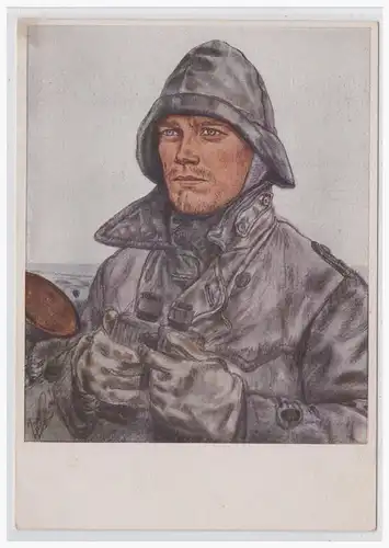 [Propagandapostkarte] Dt.- Reich (001424) Propagandakarte aus der Serie Unsere U-Boot Waffe Wachoffizier auf einem U-Boot, Willrich Karte ung. 