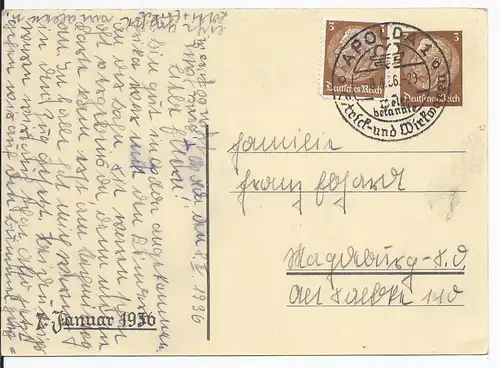 [Propagandapostkarte] DT- Reich (001430) Propagandakarte 1. Tag der Briefmarke, Gründungstag des Reichsverbandes der Philatelisten gel. Apolda. 