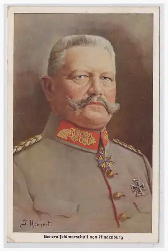 [Propagandapostkarte] DT- Reich (001482) Propagandakarte Hindenburg als Generalfeldmaschall gelaufen mit Feldpost am 13.5.1915 aus Reutlingen. 