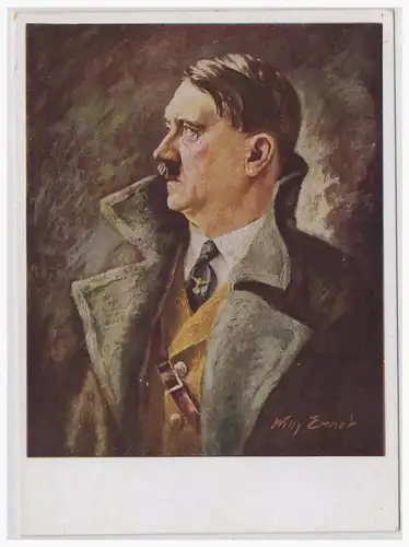 [Propagandapostkarte] Dr- Reich (001492) Propagandakarte, farbig, Adolf Hitler, ungebraucht. 