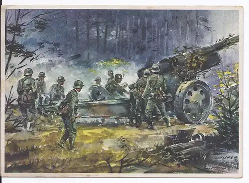 [Propagandapostkarte] DT- Reich (001591) Propagandakarte Schwere Artillerie Reichenbach, Karte 2923, ungebraucht. 