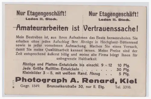 [Propagandapostkarte] Dt- Reich (001676) Propagandakarte Kreuzer Köln Drillingstürme, Rückseitig Firmenwerbung Fotogeschäft Renard Kiel!!. 