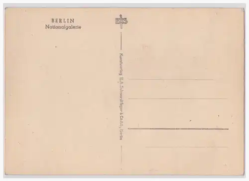 [Propagandapostkarte] Dt- Reich (001686) Propagandakarte Berlin, Nationalgalerie, ungebraucht. 