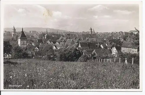 [Ansichtskarte] AK Waiblingen (001777) Ortsansicht, gelaufen am 25.5.1934. 