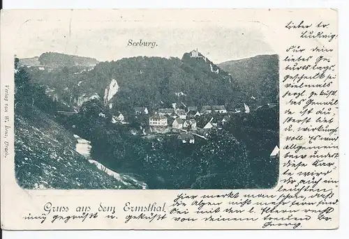 [Ansichtskarte] AK Ermsthal (001780) Gruss aus dem Ermsthal, gelaufen Tübingen Stadt am 11.7.1899. 