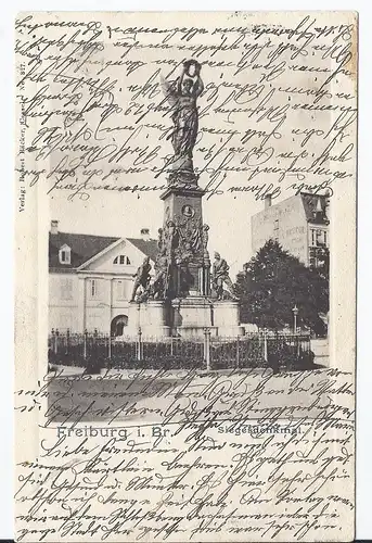 [Ansichtskarte] AK Freiburg (001784) Siegesdenkmal, gelaufen am 20.5.1903. 