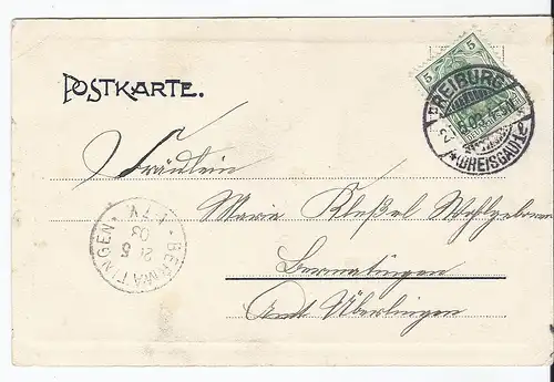 [Ansichtskarte] AK Freiburg (001784) Siegesdenkmal, gelaufen am 20.5.1903. 