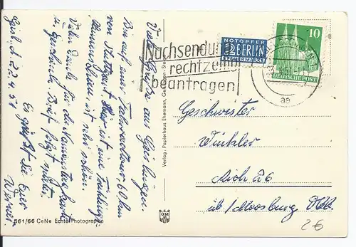 [Ansichtskarte] AK Geislingen a.d. Steige (001792) Stadtansicht, gelaufen am 23.4.1951. 