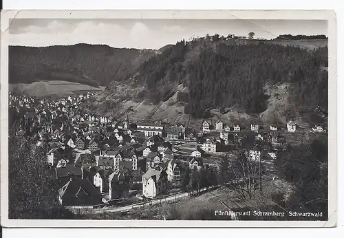 [Ansichtskarte] AK Schramberg (001793) Stadtansicht Fünftälerstadt, gelaufen am 30.1.1940. 