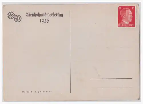 [Propagandapostkarte] Dt.- Reich (001863) Propagandakarte Reichshandwerkertag 1936, Offizielle Postkarte, ungebraucht. 