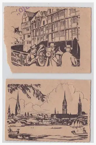 [Ansichtskarte] Dt.- Reich (001874) Propaganda KDF, Gau Hamburg Fahrkarten Alsterrundfahrt und Fleetenrundfahrt am 9.7.1937. 