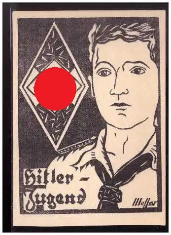 [Propagandapostkarte] Dt- Reich (W00077) Propagandakarte, Hitler- Jugend, ungebraucht blanco gestempelt. 