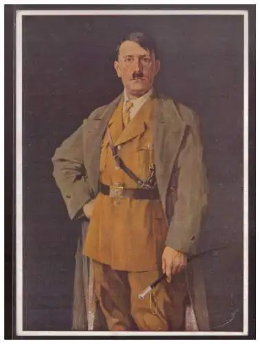 [Propagandapostkarte] Dt- Reich (W00080) Propagandakarte A.Hitler Orginalgemälde von C.Horn, glanco gestempelt mit Sonderstempel 10.4.1938. 