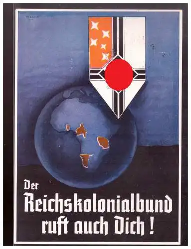 [Propagandapostkarte] Dt- Reich (W00097) Propagandakarte der Reichskolonialbund ruft auch dich!,blanco gestempelt mit SST Wien am 5.10.1941. 