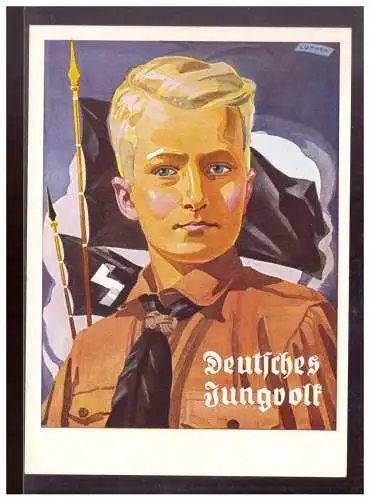 [Propagandapostkarte] Dt- Reich (w00139) Propagandakarte HJ Deutsches Jungvolk, ungebraucht. 