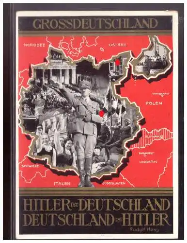 [Propagandapostkarte] Dt- Reich (w00142) Propagandakarte Grossdeutschland, Hitler ist Deutschland, Deutschland ist Hitler, blanco gest. Brünn. 