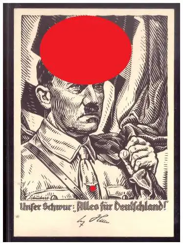 [Propagandapostkarte] Dt- Reich (W00162) Propagandakarte, Unser Schwur: Alles für Deutschlad, blanco mit SST München 20.4.1942. 