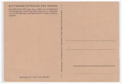 [Propagandapostkarte] Dt.- Reich (003283) Propagandakarte aus der Serie Ritterkreuzträger des Heeres, Karl Torley, ungebraucht. 