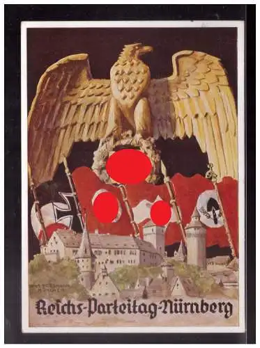 [Propagandapostkarte] DT- Reich (w00203) Propagandakarte Reichsparteitag 1935Nürnberg, Hoffmannnkarte, gelaufen Nürnberg 13.9.1935. 