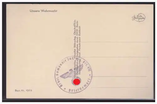 [Propagandapostkarte] Dt-Reich (004012) Propagandakarte Gruss aus Butzbach (Hessen), Unsere Wehrmacht, Rückseitig blanco Feldpoststempel, unge. 