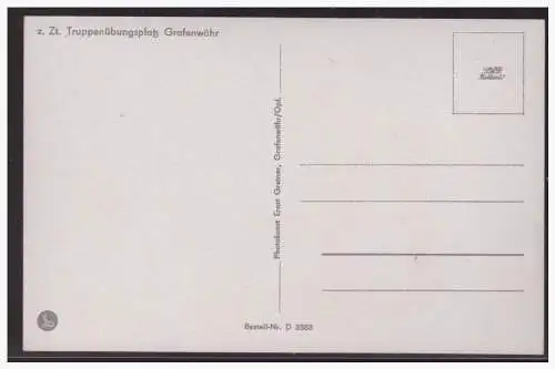 [Propagandapostkarte] Dt-Reich (004013) Propagandakarte Gruss vom Truppenübungsplatz Grafenwöhr, ungebraucht. 