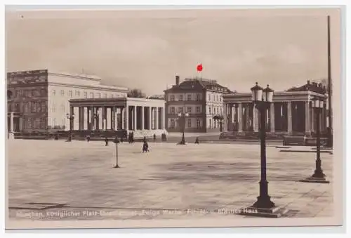 [Propagandapostkarte] DT- Reich (004213) Propagandakarte, München, Königlicher Platz, Ehrentempel "Ewige Wache" Führer und Braunes Haus,ungebr. 